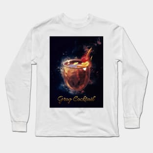 Grog Cocktail Drink Happy Hour Party Long Sleeve T-Shirt